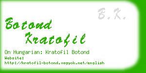 botond kratofil business card